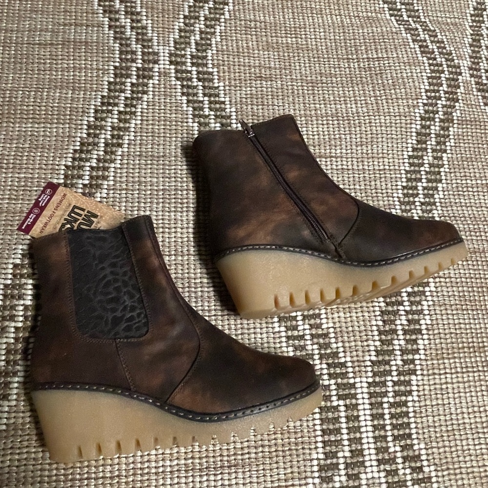 Fly London Brown Wedge Ankle Boots